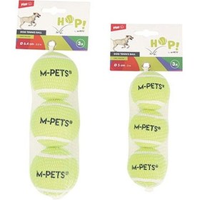 Resim M-pets Hop Tenis Topu Köpek Oyuncağı Sarı 3lü 6,4 Cm 244-50055.02 