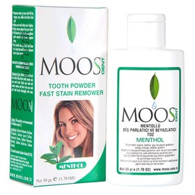 Resim Moos Diş Parlatıcı ve Beyazlatıcı Toz Mentollü 50 gr 