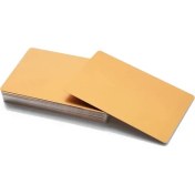Resim Mingjin Shop 1 Açık Altın Tarzı 86X54X0,2 mm Boş Metal Kartvizit Kalınlığı Alüminyum Alaşımlı Boşluklar Kart Dıy Lazer Baskı (Yurt Dışından) 