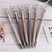 Resim 6'lı Set 0.5/0.7mm Mekanik Kalem Metal Karikatür Tasarım Otomatik Kalem Çizim Yazı Aracı Okul Malzemeleri 