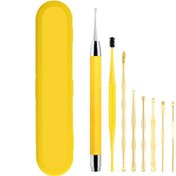 Resim Vkemall Led Işıklı Kulak Kiri Temizleme Seti - Kulak Çubuğu, Kulak Masajı Ve Yetişkin Ku,sarı 