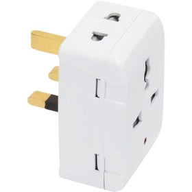 Resim Powermaster DE-PA 11118-UK İngiliz - Amerikan Golyat Seyahat Prizi Fiş 3 Girişli Topraklı (Işıklı) 