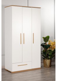 Resim Eva 301 - 3 Kapaklı 1 Çekmeceli Gardırop 