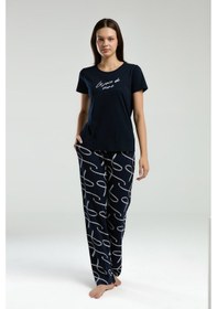 Resim Arnetta Kadın Lacivert Pijama Takımı Lacivert 