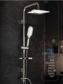 Resim İsaoğlu Yapı Duş Sistemi Banyo Duş Başlığı Tepe Yağmurlama Seti Batarya Dahil Komple Set Silver Gümüş Kare Model Gümüş 