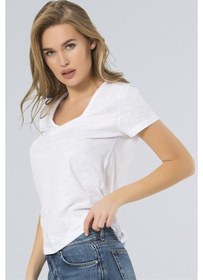Resim Wtshırt Paris Kadın Pijama Takımı - Beyaz Beyaz 