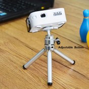 Resim Taşınabilir Küçük Projektör Standı - 360° Dönebilen Masaüstü Tripodu, LCD Projektörler İçin Uygun, Dayanıklı ABS Malzeme 