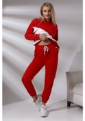 Resim Bevs Kadın Kırmızı Eşofman Takımı Kırmızı 