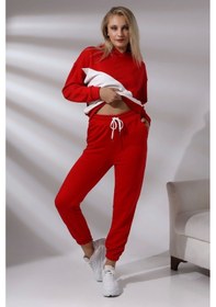 Resim Bevs Kadın Kırmızı Eşofman Takımı Kırmızı 
