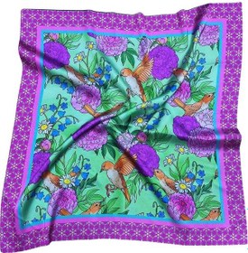 Resim Çiçek Bahçesi Desenli Fular Estascarf Renkli 