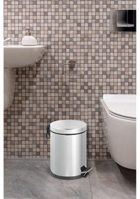 Resim 5 Lt Amortisörlü Çöp Kovası Metalik Gri 