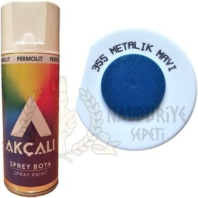 Resim Akçalı Metalik Mavi Sprey Boya 400 ML - 355 