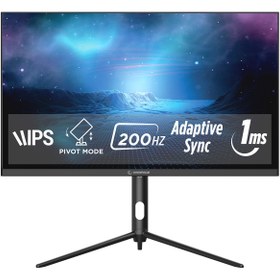 Resim Rampage GLACIER GL27R200Q 27'' 200Hz 1ms Fast IPS QHD 2K AdaptiveSync RGB Pivot Siyah Flat Oyuncu Monitörü 
