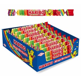 Resim Haribo Mega Roulette Meyve Aromalı Karışık Yumuşak Şeker 45 gr 