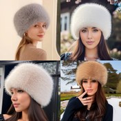 Resim Kadınlar için Peluş Suni Kürk Kış Şapkası - Dış Aktiviteler, Randevular & Tatiller İçin Elastik Uyumlu Kulak Isıtıcı Bere | Gri/Bej/Kahverengi Rahat Kar Prensesi Kapağı | Tatil Hediyesi ve Yeni Yıl Hediyesi, Soğuk Hava Ekipmanı 