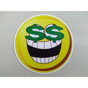 Resim Aksesuar Emoji Sticker Dolar 8cmx8cm (2 Adet Fiyatı) Emoji Logosu Emoji Etiketi Emoji Çıkartma Emoji Arması 