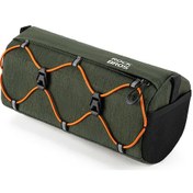Resim Rockbros W012 Bisiklet Gidon Askı Çantası Yansıtıcı Polyester Bisiklet Ön Saklama Çantası - Siyahımsı Yeşil 
