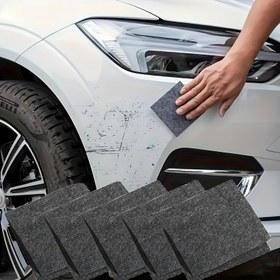Resim 5/10 adet Mikrofiber Araba Çizik Onarım Bezleri, Güvenli Yüzey Çizik Giderici, Hızlı Küçük Çizik Tamiri, Arazi Dış Bakımı için Parlatma Temizlik Bezi 