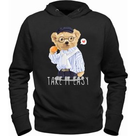 Resim Alfa Tshirt Awesome Tedy Bear Siyah Sweatshirt 