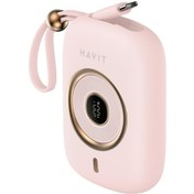Resim Havit PB5214 PD35W Type-C Kablo 10.000 mAh Powerbank (Pembe) 