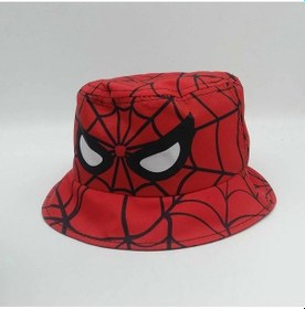 Resim Shopiolog Çocuk Şapka Erkek Örümcek Adam Balıkçı Kova Şapka Spiderman 