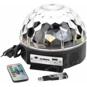 Resim Disko Topu Renkli Işıklı Lazer Parti Bluetooth Bağlantılı LED Küre - Lisinya 