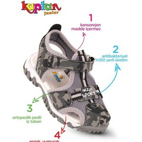 Resim Kaptan Junior Erkek Çocuk Bebek Ortopedik Ayakkabı Sandalet Bazne 505 001 