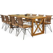 Resim Neiwel Niel Doğal Ahşap Toplantı Masası x 100 x 220 Açık Ceviz 