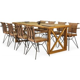 Resim Neiwel Niel Doğal Ahşap Toplantı Masası x 120 x 360 Açık Ceviz 