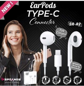Resim SPRANGE Apple Iphone 15 Pro Uyumlu Tak Kullan C-901 Type-c Serisi Kulak Içi Mikrofonlu Kulaklık 