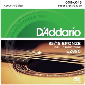 Resim D'addario Ez890 Takım Tel Akustik Gitar Teli 009-045 