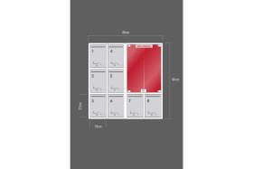 Resim 1001 Dijital - 8 Dairelik Apartman Ilan Panosu ve Posta Kutusu 