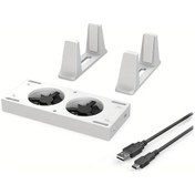 Resim Elmpaly Beyaz Xbox Series S Uyumlu 3 Ayarlı Hız Soğutucu Fan Ve 2 Usb Bağlantılı İki Amaçlı Soğutma Sehpası 