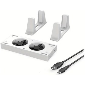 Resim Elmpaly Beyaz Xbox Series S Uyumlu 3 Ayarlı Hız Soğutucu Fan Ve 2 Usb Bağlantılı İki Amaçlı Soğutma Sehpası 