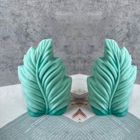 Resim Silikon Mum 3D Geometrik Büyük Boy Yaprak Sabun Beton Ve Taş Tozu Kalıbı 