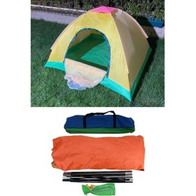 Resim Kolay Kurulumlu Su Geçirmez Pratik Kolay Taşınabilir Kamp Çadırı 4 Kişilik (200X200X135) 