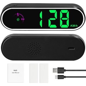 Resim Tenfowee Siyah Gps Araç Hud Gösterici - Hız Kmh/mph , Yön, Saat, Aşırı Hız Uyarısı, Led Ekran, Usb İle Bağlanabilir 