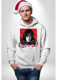 Resim Orochimaru Anime Kadın Erkek Beyaz Kapüşonlu Sweatshirt Hoodie Beyaz 