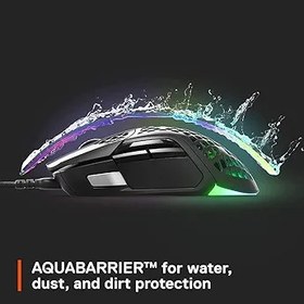 Resim SteelSeries Aerox 5 Gaming Mouse 9 Programlanabilir Tuş IP54 PC/MAC – FPS, MOBA Battle Royale MMOs RPGs Siyah 