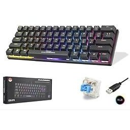 Resim Hadron G509B Siyah Kablolu Mini Mekanik Blue Switch Rgb Oyuncu Klavyesi 