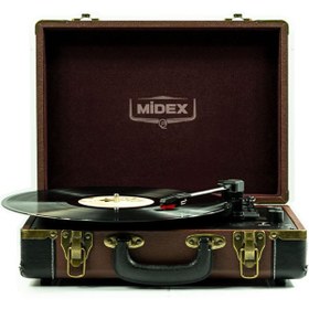 Resim STOREMAX Mtx101BN Nostaljik Retro Pikap Plak Çalar (Şarjlı Aux Hoparlörlü 3 Devir) İğne Dahil 1185222 