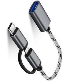 Resim Usb 3.0 Otg To Type C Micro Usb Data Şarj Çevirici Dönüştürücü 