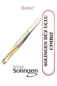Resim Güzellik Deposu Solingen Paslanmaz Çelik Düz Gold Uçlu Cımbız 