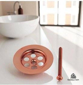 Resim İsaoğlu Yapı Bakır Lavabo Sifonu Bronz Süzgeç Bakır Vida Dahil Lavabo Gideri Bakır 