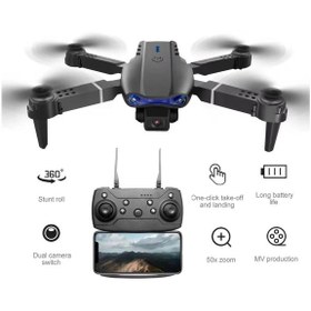 Resim Int E99 Pro Hd Katlanabilir Drone Seti Kameralı Çantalı Siyah 
