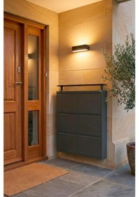 Resim Lıccıa Metal Ayakkabılık 3 Lü Yatay Model Antrasit 