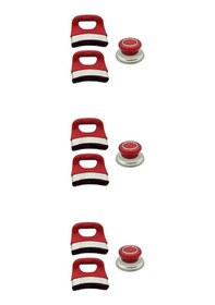 Resim Kırmızı Tencere Tava Kulp Seti 3'lü Set Sap Kulp Tutamak Seti Tencere Sapı 3 Adet Set 