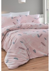 Resim Çift Kişilik Pamuklu Nevresim Takımı 4 Parça Fiorerose Desen Pembe / Yumuşak Dokulu Pembe 
