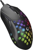 Resim Roses Store Rampage Smx-r66 Rocket Ultra Hafif Siyah Rgb Ledli 12000dpi Gaming Oyuncu Mouse 