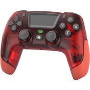 Resim Ps4 / Switch / Pc Jiroskoplu Gamepad Oyun Denetleyicisi Transparent Kırmızı 